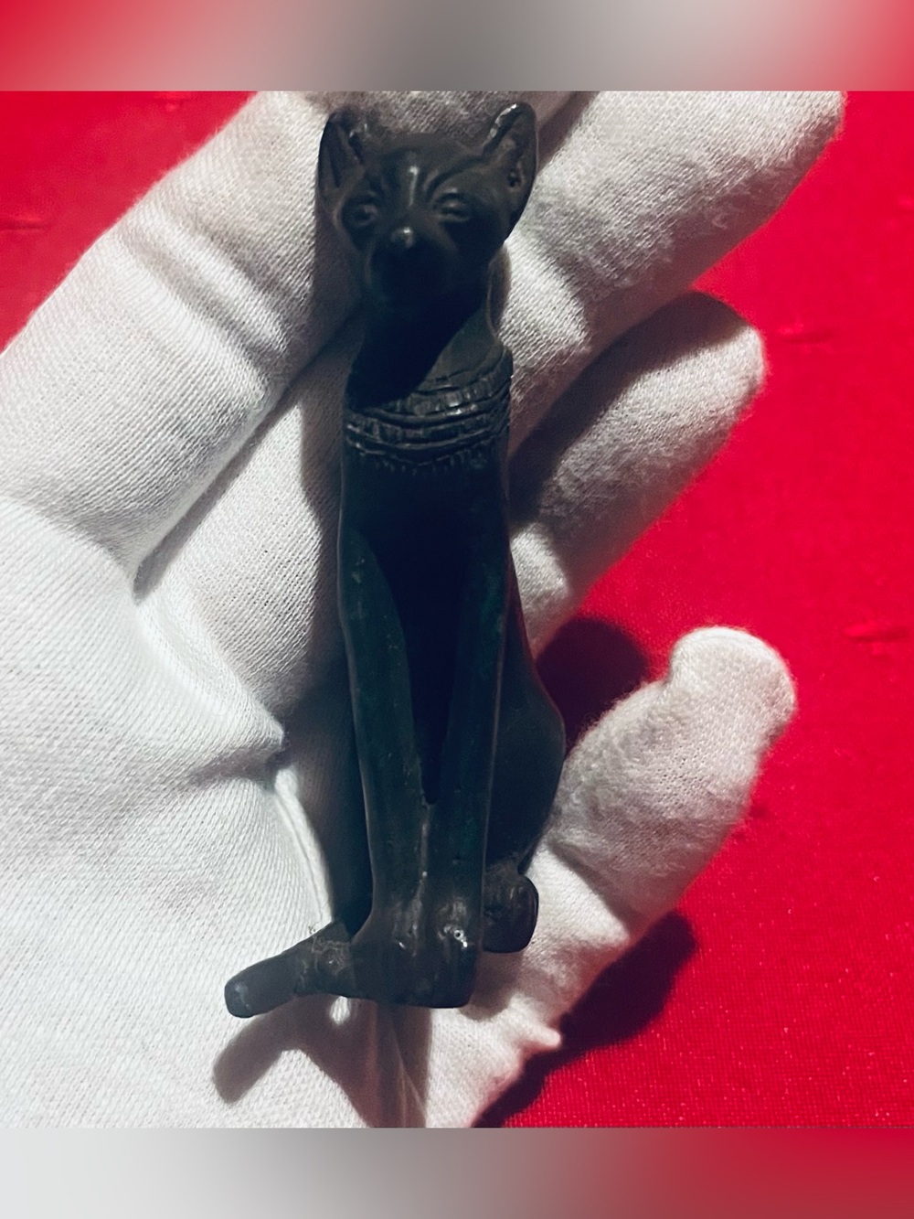 Egyptian Cat Bastet Statue Figurine Bronze - Picture 3 of 7